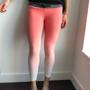 Ombré leggings with zipper pocket and draw string